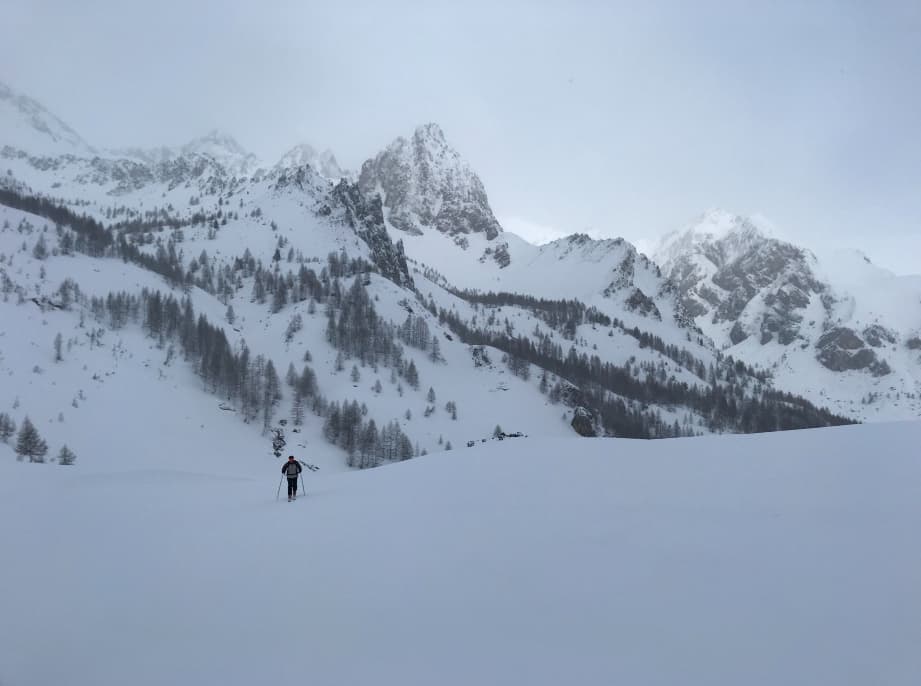 Ski de randonnée dans le Val di Maira, Italie